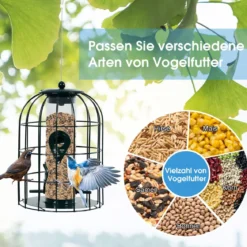 Vogelfutterspender Eichhörnchensicher Futtersäule Hängende Vogelfutterstation Vogelhaus Vogelfutterspender Futterhaus