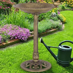 Vogelfutterstation Vogel Feeder Futterstation Vogelfutterspender stand 50 x 76 cm Bronze