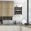 Wandmontierter Weinregal mit 2 Ebenen Weinflaschenregal & 3 Reihen für Weinglashalter platzsparendes Wand Weinregal