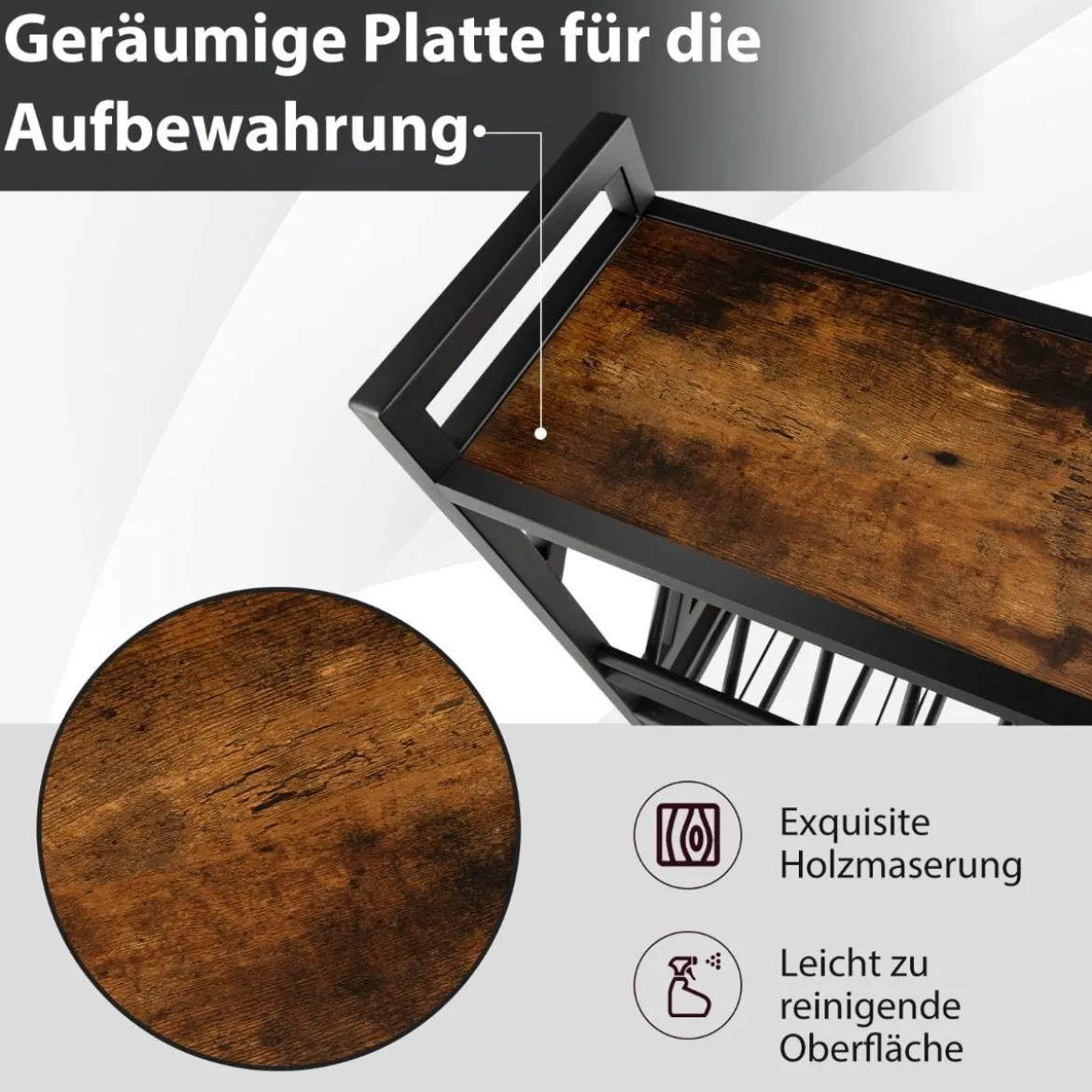 Wandmontierter Weinregal mit 2 Ebenen Weinflaschenregal & 3 Reihen für Weinglashalter platzsparendes Wand Weinregal