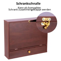 Wandtisch Klapptisch Multifunktionaler Schreibtisch Laptop-Tisch Braun