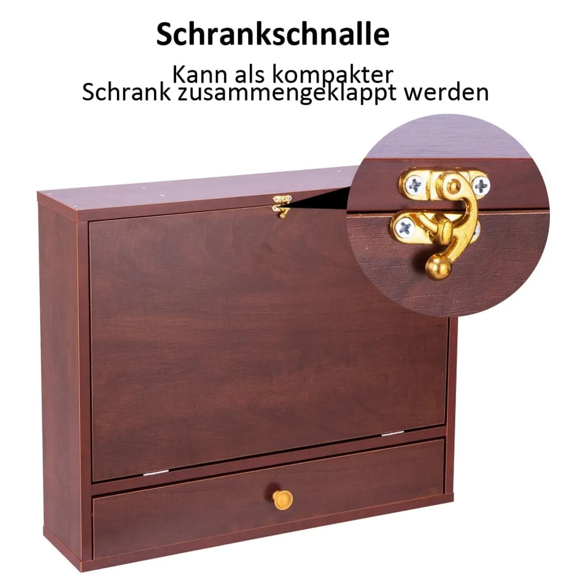 Wandtisch Klapptisch Multifunktionaler Schreibtisch Laptop-Tisch Braun