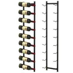Wand Weinregal für 6/9/12 Weinflaschen Metall Flaschenhalter Industriales Flaschenregal