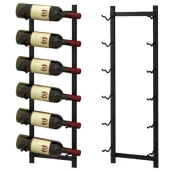 Wand Weinregal für 6/9/12 Weinflaschen Metall Flaschenhalter Industriales Flaschenregal