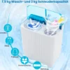 Waschmaschine mit 7,5 Kg Waschkapazität & 3 Kg Schleuderkapazität Blau