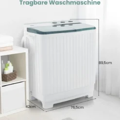 Waschmaschine mit 7,5 Kg Waschkapazität & 3 Kg Schleuderkapazität Grau