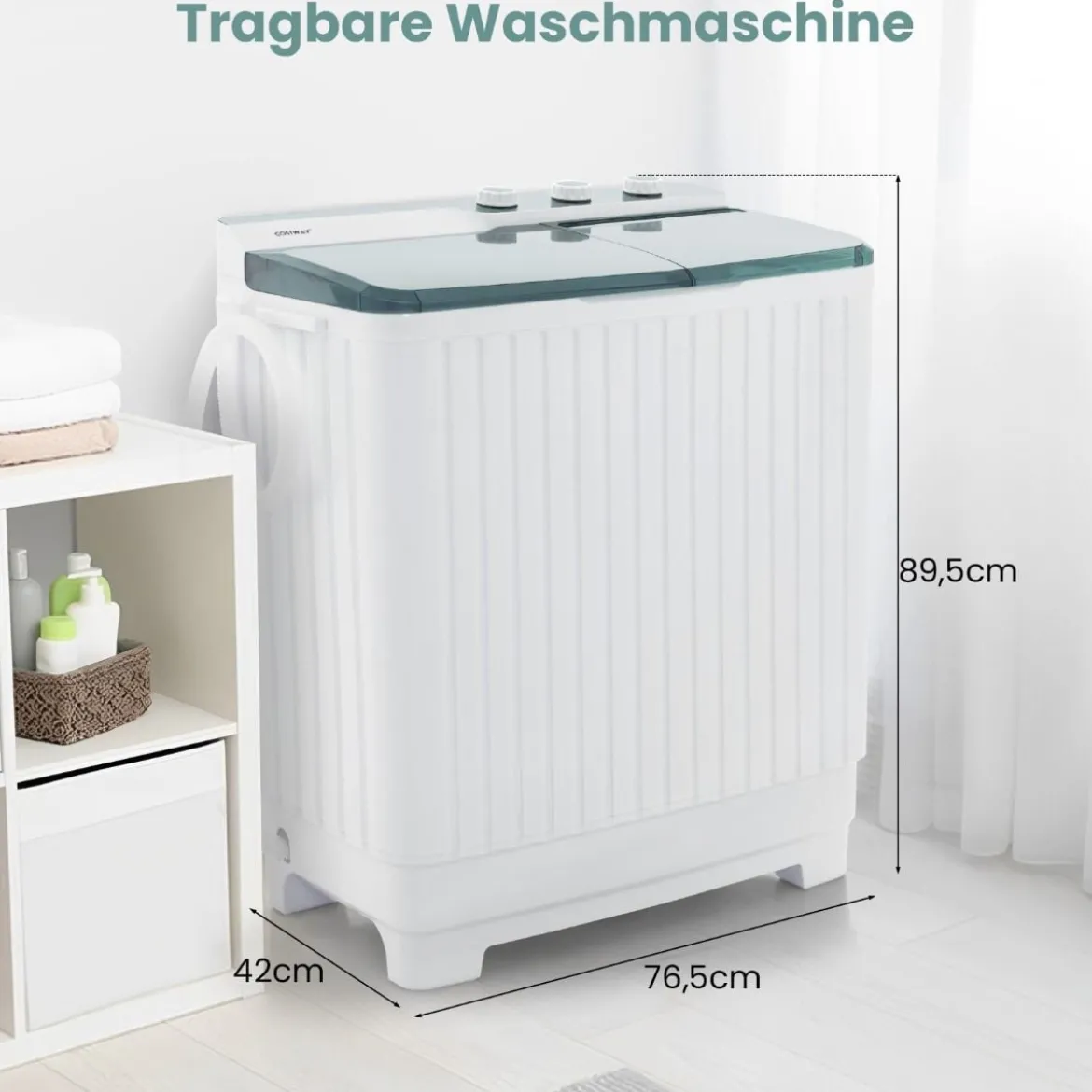 Waschmaschine mit 7,5 Kg Waschkapazität & 3 Kg Schleuderkapazität Grau