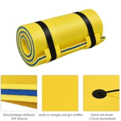 Wassermatte Schwimmmatte Wasserbett Wassermatratze Schwimminsel 60kg Tragkraft 210 x 66cm
