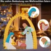 Weihnachten Krippe mit LED-Lichtern Große Weihnachtskrippe Beleuchtete Weihnachtsdeko