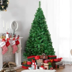 Weihnachtsbaum Künstlicher Tannenbaum Christbaum mit Metallständer 150-240 cm Grün