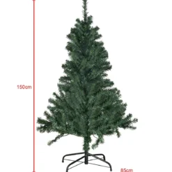 Weihnachtsbaum Künstlicher Tannenbaum mit LED-Lichterketten Christbaum beleuchtet 150cm