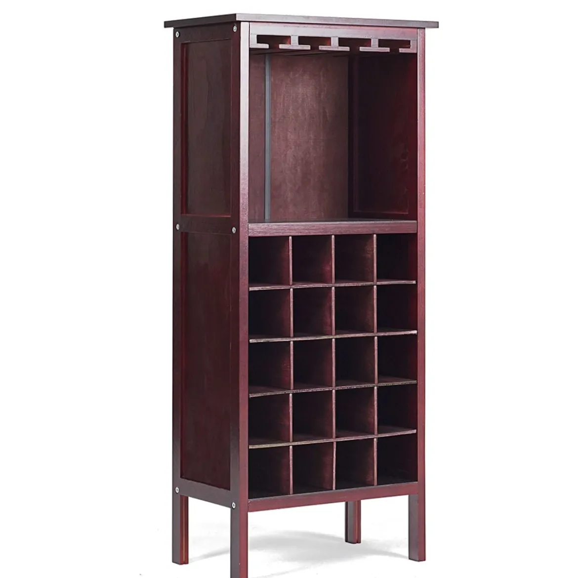 Weinregal aus Holz Flaschenregal Weinständer Holzregal Weinschrank Kolonialstil
