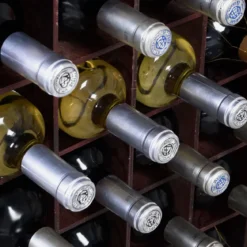 Weinregal aus Holz Flaschenregal Weinständer Holzregal Weinschrank Kolonialstil
