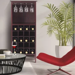 Weinregal aus Holz Flaschenregal Weinständer Holzregal Weinschrank Kolonialstil