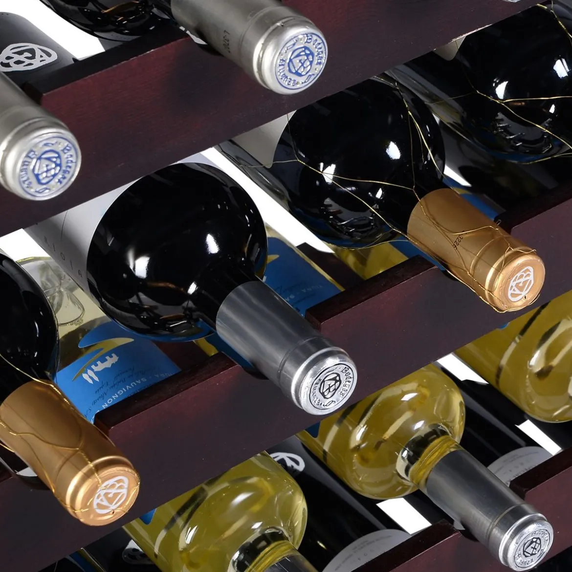 Weinregal aus Holz Flaschenregal Weinständer 24 Flaschen Holzregal Weinschrank