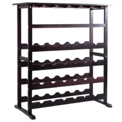 Weinregal aus Holz Flaschenregal Weinständer 24 Flaschen Holzregal Weinschrank