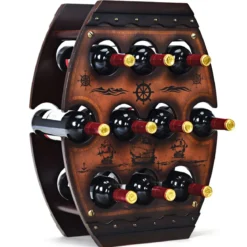 Weinregal 10 Flaschen Weinlagerregal Freistehendes Flaschenregal Braun 45 x 20 x 59 cm