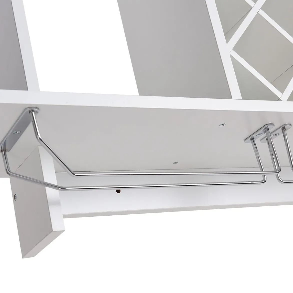 Weinregal Gläserhalter Hängeregal Weiß 80 x 20 x 58,5 cm