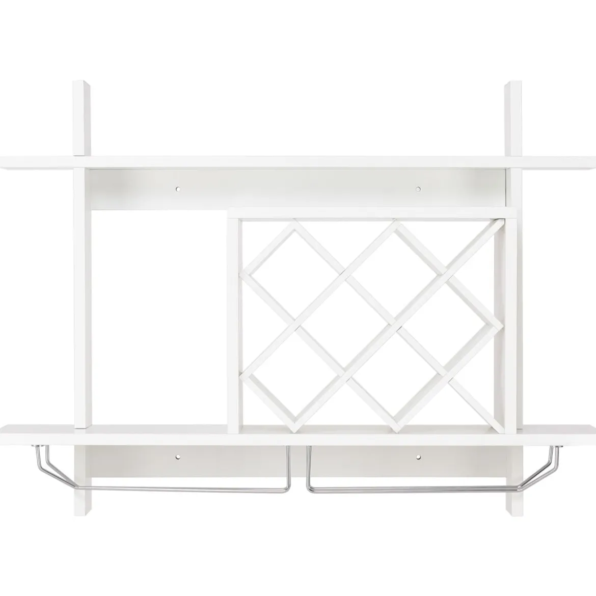 Weinregal Gläserhalter Hängeregal Weiß 80 x 20 x 58,5 cm