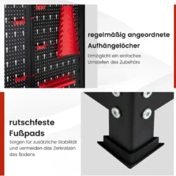 Werkbank mit Stecktafel & Schubladen & Regalen & 25 Hängezubehörteilen Garagen Arbeitstisch