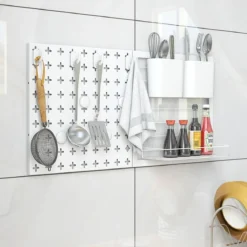 Werkzeugwand mit 2 Aufbewahrungsbehälter & 1 Lagergestell & 5 Magneten & 4 Haken Stecktafel