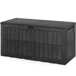 Wetterfeste Auflagenbox 455L Outdoor Aufbewahrungsbox mit Abschließbarem Deckel