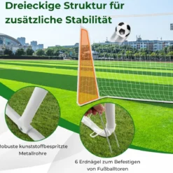 Wetterfester Fußballtor mit Netz & Robustem Rahmen Fussballtor Torwand 215 x 152 x 76 cm