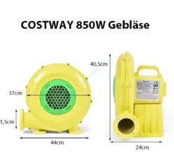 850W Gebläse Energieeffizientes Luftpumpe für Aufblasbare Spielzeuge Hüpfburg 42 x 24 x 42 cm