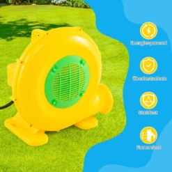 450W Gebläse für Hüpfburg Luftgebläse mit Griff & Bodenanker Gebläsepumpe Ventilator