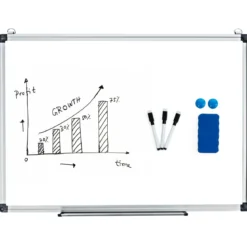 Whiteboard Magnettafel Schreibttafel Wandtafel Memoboard mit Alurahmen 60 x 40 cm