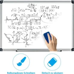 Whiteboard Magnettafel Schreibttafel Wandtafel Memoboard mit Alurahmen (70x50 cm)