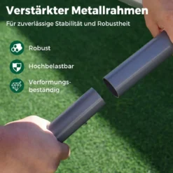 Winterfeste Zeltgarage mit Abnehmbaren Seitenwänden & Rolltüren & Belüfteten Fenstern Carport Weiß
