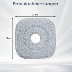 Wischmopp quadratische Mikrofaser-Pads Set Bodenwischer Mopp Ersatzbezüge 24,5 cm x 24,5 cm Grau