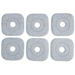 Wischmopp quadratische Mikrofaser-Pads Set Bodenwischer Mopp Ersatzbezüge 24,5 cm x 24,5 cm Grau