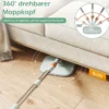 Wischmopp und Eimersystem mit Auswringfunktion & Abwassertrennung & 360° Drehmoppkopf Grün
