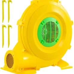 750W Luftgebläse tragbarer Luftpumpenventilator mit praktischem Griff & Erdspießen Gelb
