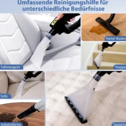1200W Nass-Trockensauger Tragbare 4-in-1 Aschesauger mit 17 KPA Saugleistung