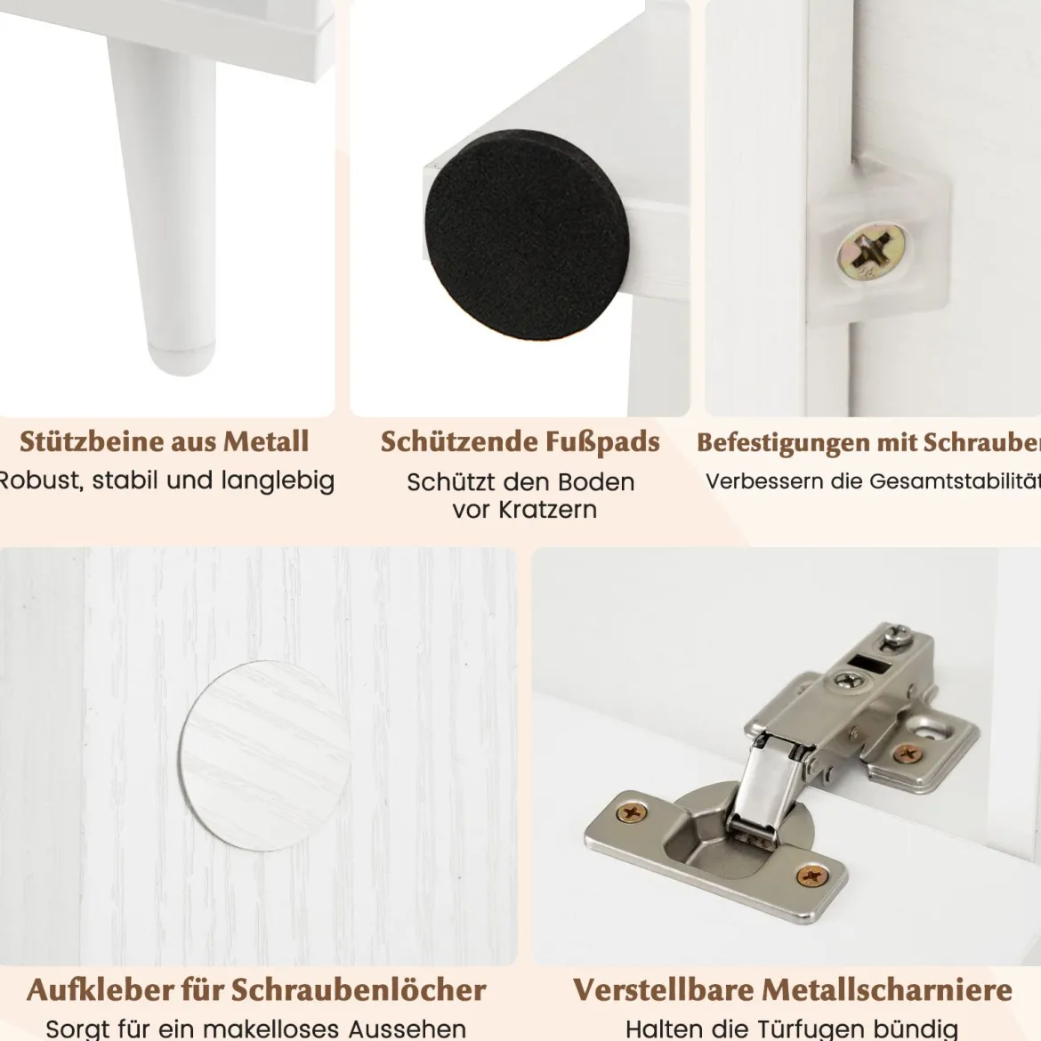 Wohnwand Fernsehtisch für TV bis zu 50 Zoll TV Schrank mit Bücherregal & verstellbarem Regal Weiß 140 x 31 x 115,5 cm
