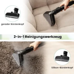 1800W Polsterreiniger Gerät mit Dampf & Sterilisation & Kalt- & Heißwasserreinigung Teppichreiniger
