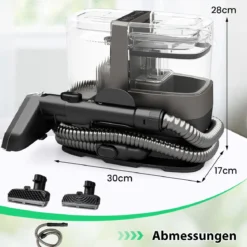 1800W Polsterreiniger Gerät mit Dampf & Sterilisation & Kalt- & Heißwasserreinigung Teppichreiniger