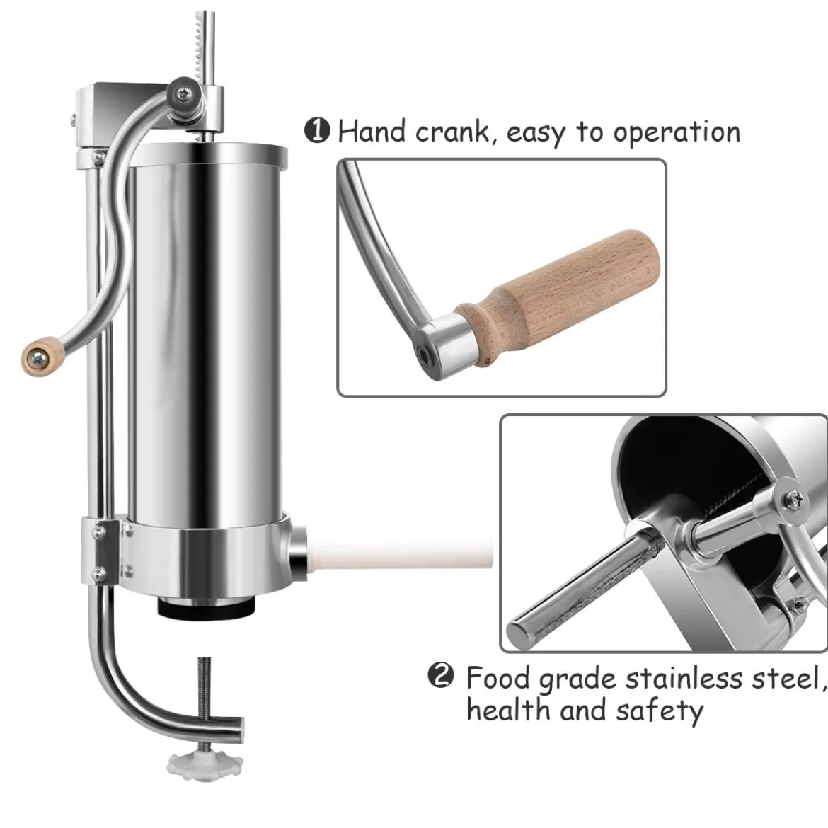 Wurstfüllmaschine 3kg Wurstspritze Wurstfüller Wurstpresse Edelstahl