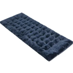 190 x 70 cm Baumwolle Feldbett Auflage 7 cm Dicke Martratze mit 4 Befestigungsbändern Blau