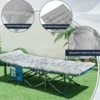 190 x 70 cm Baumwolle Feldbett Auflage 7 cm Dicke Martratze mit 4 Befestigungsbändern Grau