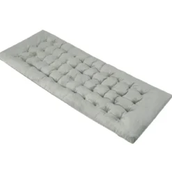 190 x 70 cm Baumwolle Feldbett Auflage 7 cm Dicke Martratze mit 4 Befestigungsbändern Grau