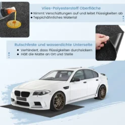 180 x 150 cm Garage Bodenmatte Rutschfeste & Wasserabweisende Ölmatte Garagenmatte