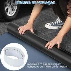 180 x 150 cm Garage Bodenmatte Rutschfeste & Wasserabweisende Ölmatte Garagenmatte