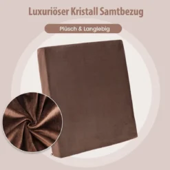 45 x 45 cm Große Memory-Schaum-Sitzkissen 5 cm Dicke Stuhlauflagen Braun