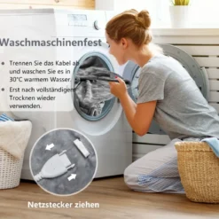 150 x 200 cm Heizdecke mit Abschaltautomatik & 4 Temperaturstufen & 8 Std. Timer Grau