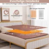 150 x 200 cm Heizdecke mit Abschaltautomatik & Timer & Überhitzungsschutz Kaffee