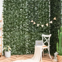 300 x 100 cm Künstliches Pflanzenwand Efeublättern Sichtschutz Heckenpflanze Windschutz